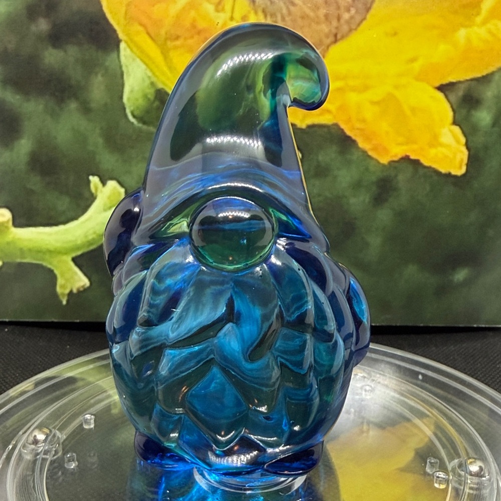 Blue Unique Resin Gnome Figurine